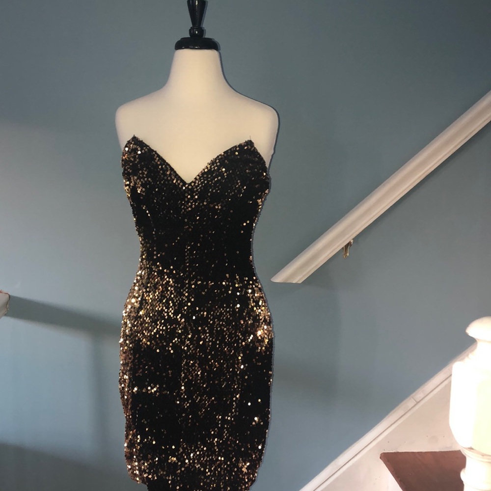 Strapless Glitter Dress